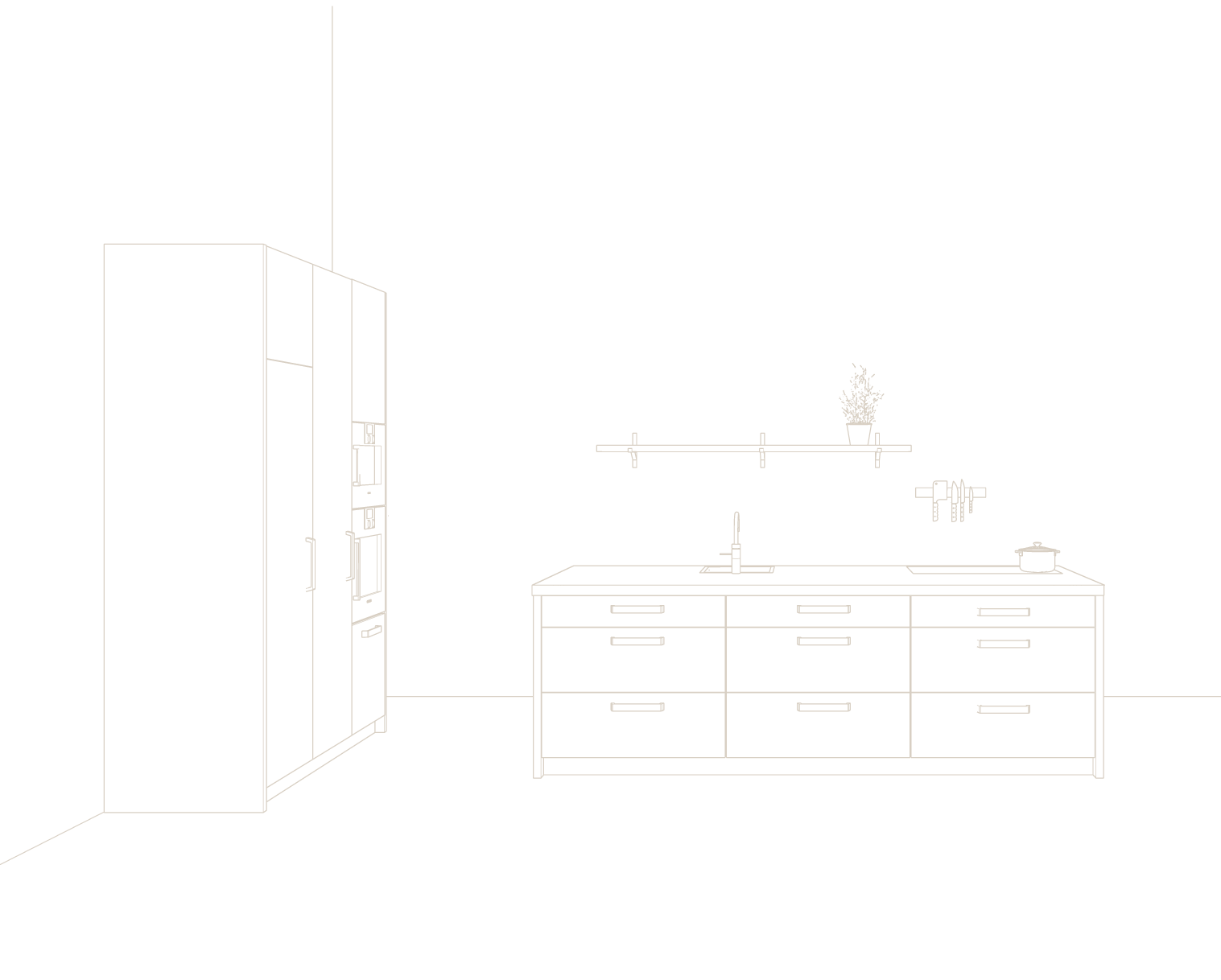 Kitchen from a cenital point of view