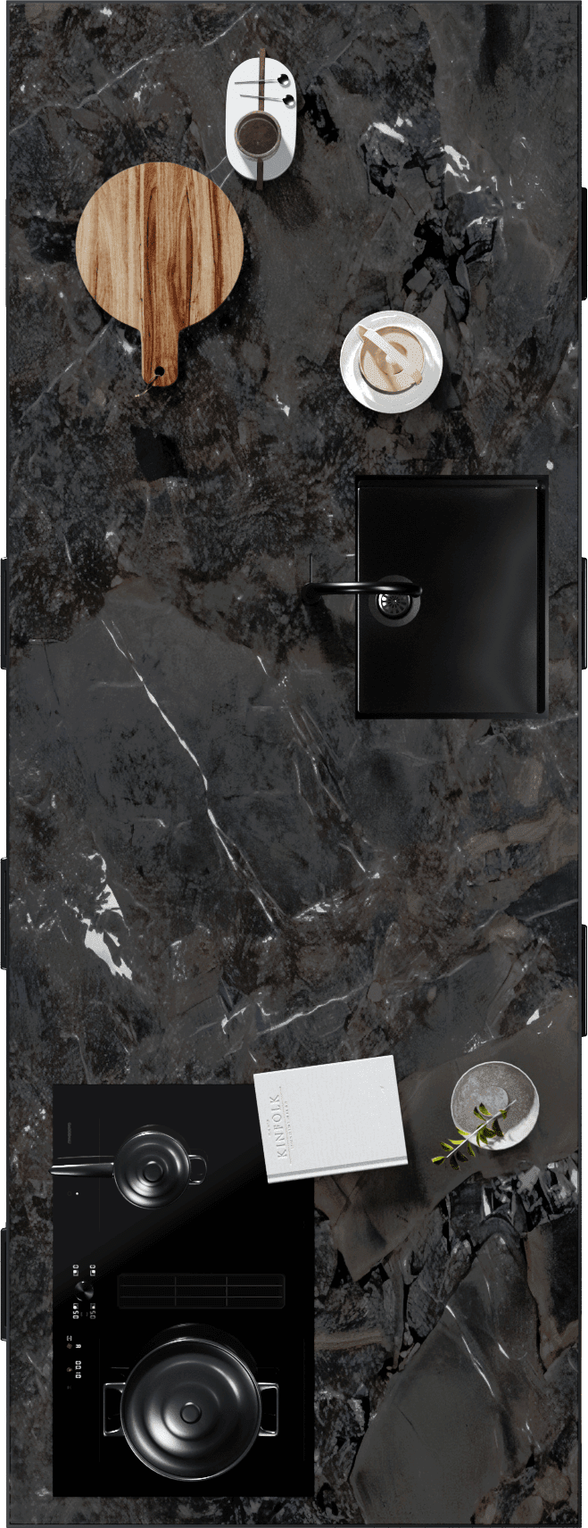 Kitchen from a cenital point of view